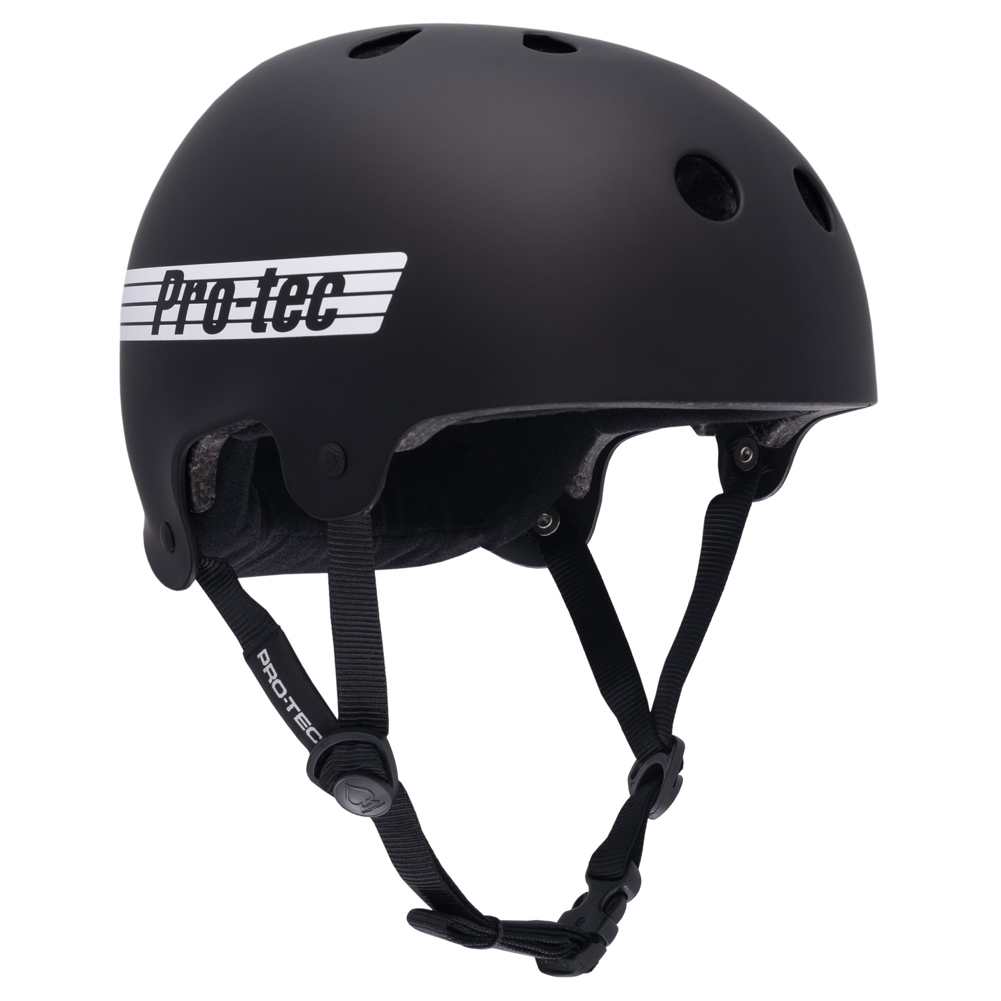 Old School Low Pro Certified Helmet Matte Black Protec Brand