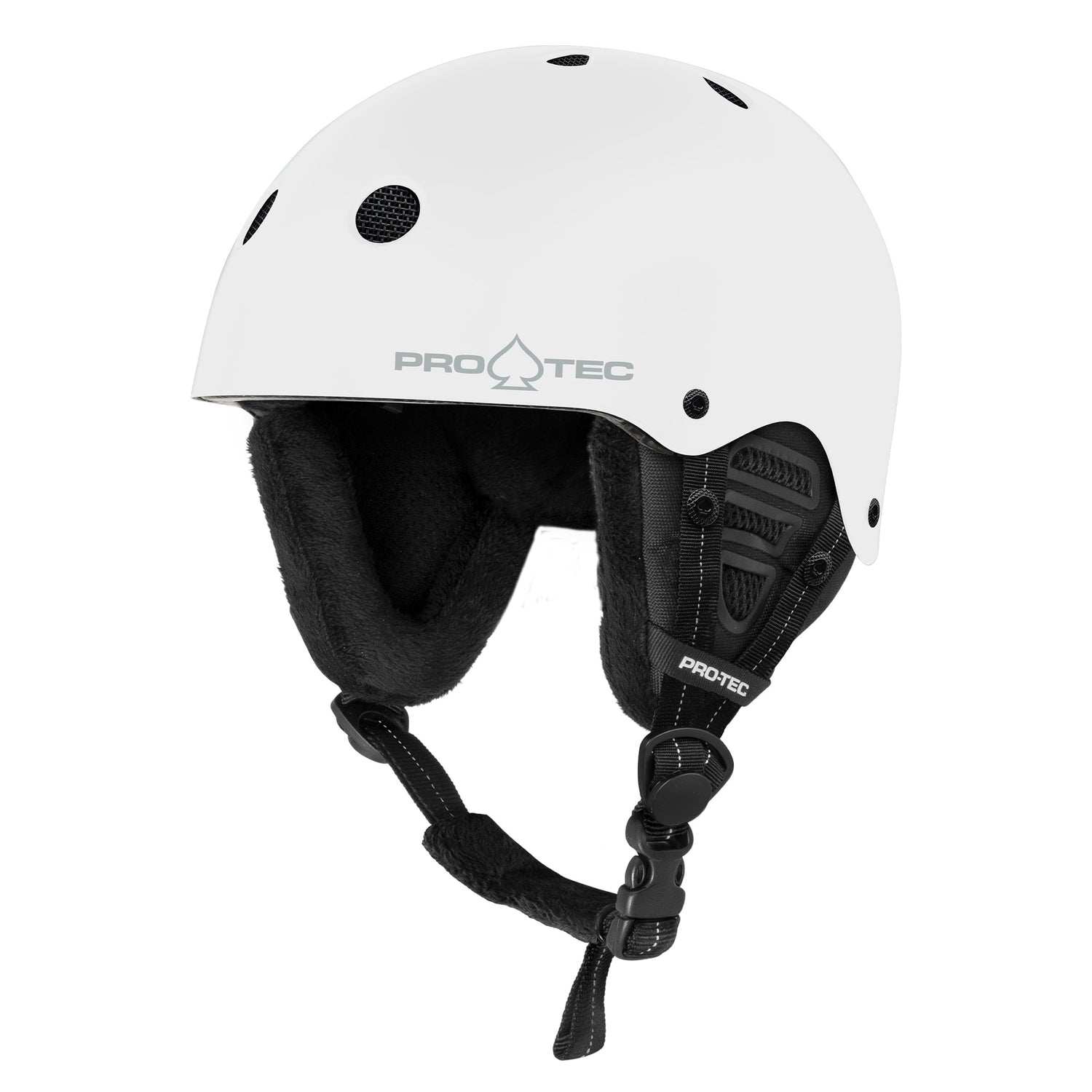 cool white and black snowboard helmet Low Pro Certified Snow Helmet | Gloss White